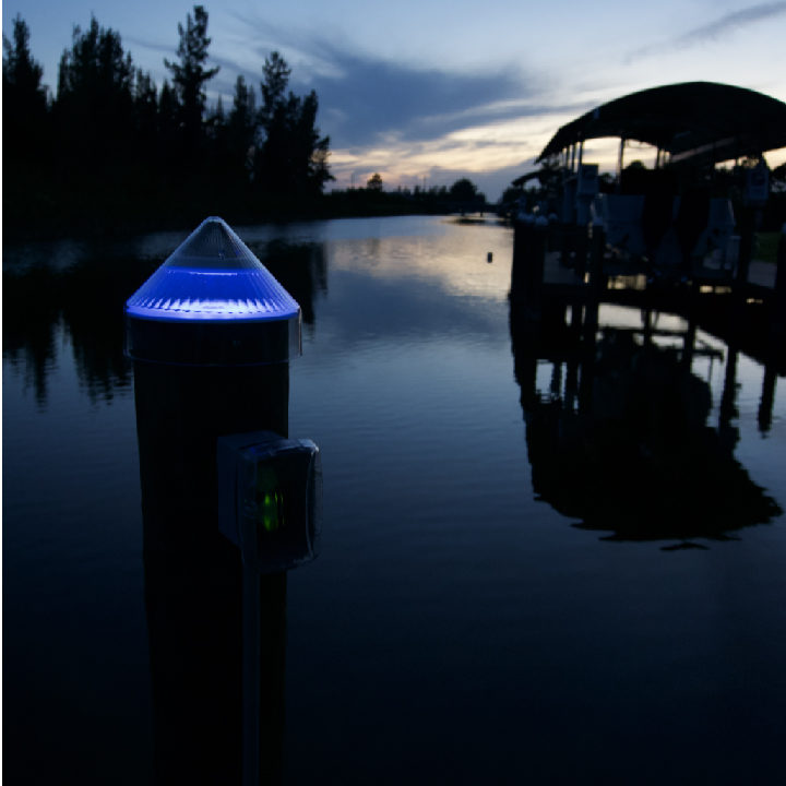 DokLite Solar Piling Cap Underwater Fish Light